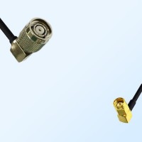 RP TNC/Male Right Angle - SSMA/Male Right Angle Coaxial Jumper Cable