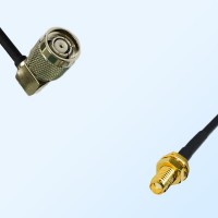 RP TNC/Male Right Angle - SSMA/Bulkhead Female Coaxial Jumper Cable