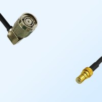 RP TNC/Male Right Angle - SSMB/Male Coaxial Jumper Cable
