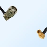 RP TNC/Male Right Angle - SSMC/Female Right Angle Coaxial Jumper Cable