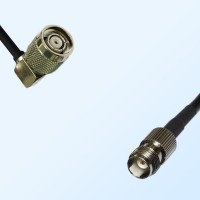 RP TNC/Male Right Angle - TNC/Female Coaxial Jumper Cable