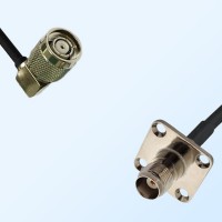 TNC Female 4 Hole - RP TNC Male Right Angle Coaxial Cable Assemblies
