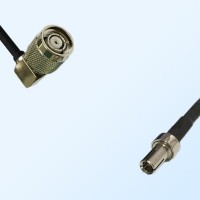 RP TNC/Male Right Angle - TS9/Male Coaxial Jumper Cable