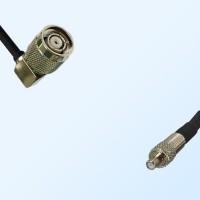 RP TNC/Male Right Angle - TS9/Female Coaxial Jumper Cable