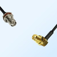 RP TNC/Bulkhead Female with O-Ring - SMA/Bulkhead Female R/A Cable