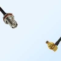 RP TNC/Bulkhead Female with O-Ring - SMB/Bulkhead Male R/A Cable
