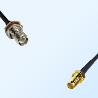 SSMA Female - RP TNC Bulkhead Female with O-Ring Cable Assemblies