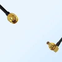 SMA/Male - SMB/Bulkhead Male Right Angle Coaxial Jumper Cable