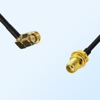 SMA/Male Right Angle - SMA/Bulkhead Female Coaxial Jumper Cable