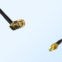 SMA/Male Right Angle - SMB/Bulkhead Male Coaxial Jumper Cable