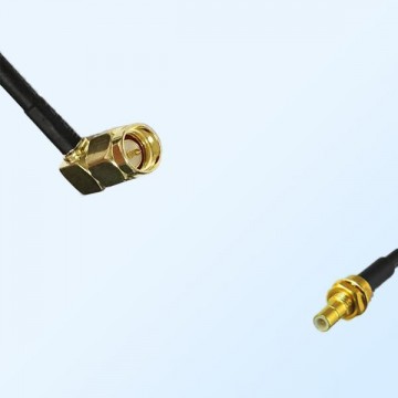 SMA/Male Right Angle - SMB/Bulkhead Male Coaxial Jumper Cable