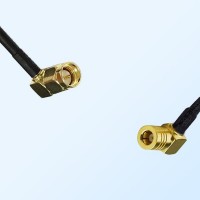 SMA/Male Right Angle - SMB/Female Right Angle Coaxial Jumper Cable