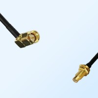 SMA/Male Right Angle - SMC/Bulkhead Male Coaxial Jumper Cable