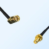 SMA/Male Right Angle - SSMA/Bulkhead Female Coaxial Jumper Cable
