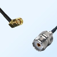 SMA/Male Right Angle - UHF/Female Coaxial Jumper Cable