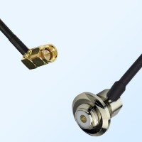 SMA/Male R/A - UHF/Bulkhead Female R/A Coaxial Jumper Cable