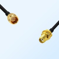 SMA Male Quick Push-on - SMA 15mm Thread Bulkhead Female Cable