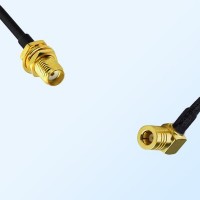 SMA/Bulkhead Female - SMB/Female Right Angle Coaxial Jumper Cable