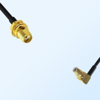 SMA/Bulkhead Female - SMC/Male Right Angle Coaxial Jumper Cable