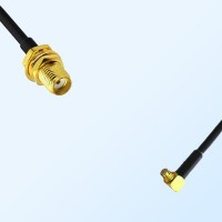 SMA/Bulkhead Female - SMP/Female Right Angle Coaxial Jumper Cable