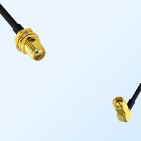 SMA/Bulkhead Female - SSMA/Male Right Angle Coaxial Jumper Cable