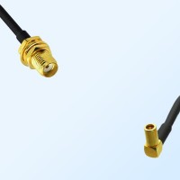 SMA/Bulkhead Female - SSMB/Female Right Angle Coaxial Jumper Cable