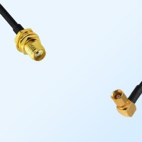SMA/Bulkhead Female - SSMC/Female Right Angle Coaxial Jumper Cable