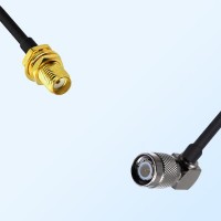 SMA/Bulkhead Female - TNC/Male Right Angle Coaxial Jumper Cable