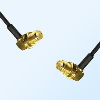 SMA/Bulkhead Female R/A - SMA/Bulkhead Female R/A Coaxial Jumper Cable