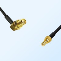 SMA/Bulkhead Female Right Angle - SMB/Male Coaxial Jumper Cable