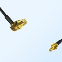 SMA/Bulkhead Female R/A - SMB/Bulkhead Male Coaxial Jumper Cable