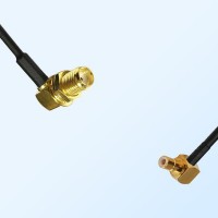 SMA/Bulkhead Female R/A - SMB/Male R/A Coaxial Jumper Cable