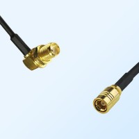 SMA/Bulkhead Female Right Angle - SMB/Female Coaxial Jumper Cable
