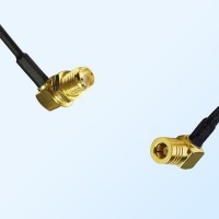 SMA/Bulkhead Female R/A - SMB/Female R/A Coaxial Jumper Cable