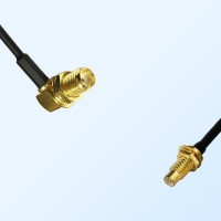 SMA/Bulkhead Female R/A - SMC/Bulkhead Male Coaxial Jumper Cable
