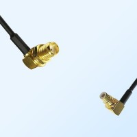 SMA/Bulkhead Female R/A - SMC/Male R/A Coaxial Jumper Cable
