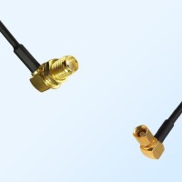 SMA/Bulkhead Female R/A - SMC/Female R/A Coaxial Jumper Cable