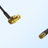 SMA/Bulkhead Female Right Angle - SMP/Male Coaxial Jumper Cable