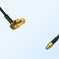 SMA/Bulkhead Female Right Angle - SMP/Female Coaxial Jumper Cable