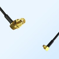 SMA/Bulkhead Female R/A - SMP/Female R/A Coaxial Jumper Cable