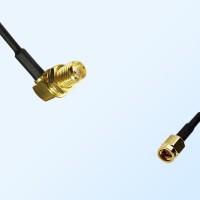 SMA/Bulkhead Female Right Angle - SSMA/Male Coaxial Jumper Cable