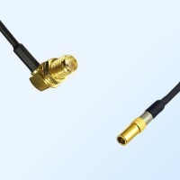 SMA/Bulkhead Female Right Angle - SSMB/Female Coaxial Jumper Cable