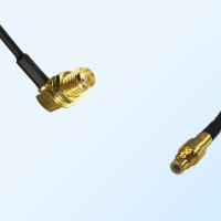 SMA/Bulkhead Female Right Angle - SSMC/Male Coaxial Jumper Cable