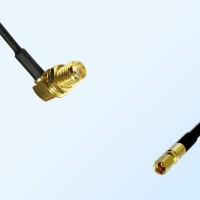 SMA/Bulkhead Female Right Angle - SSMC/Female Coaxial Jumper Cable
