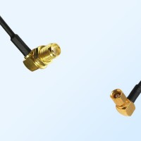 SMA/Bulkhead Female R/A - SSMC/Female R/A Coaxial Jumper Cable