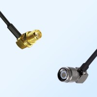 SMA/Bulkhead Female R/A - TNC/Male R/A Coaxial Jumper Cable
