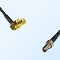 SMA/Bulkhead Female Right Angle - TS9/Male Coaxial Jumper Cable