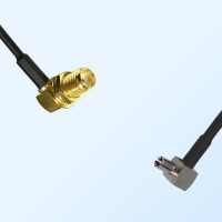 SMA/Bulkhead Female R/A - TS9/Male R/A Coaxial Jumper Cable