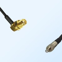 SMA/Bulkhead Female Right Angle - TS9/Female Coaxial Jumper Cable