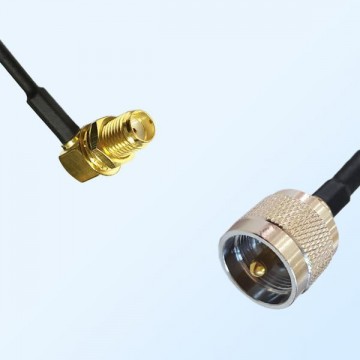 SMA/Bulkhead Female Right Angle - UHF/Male Coaxial Jumper Cable